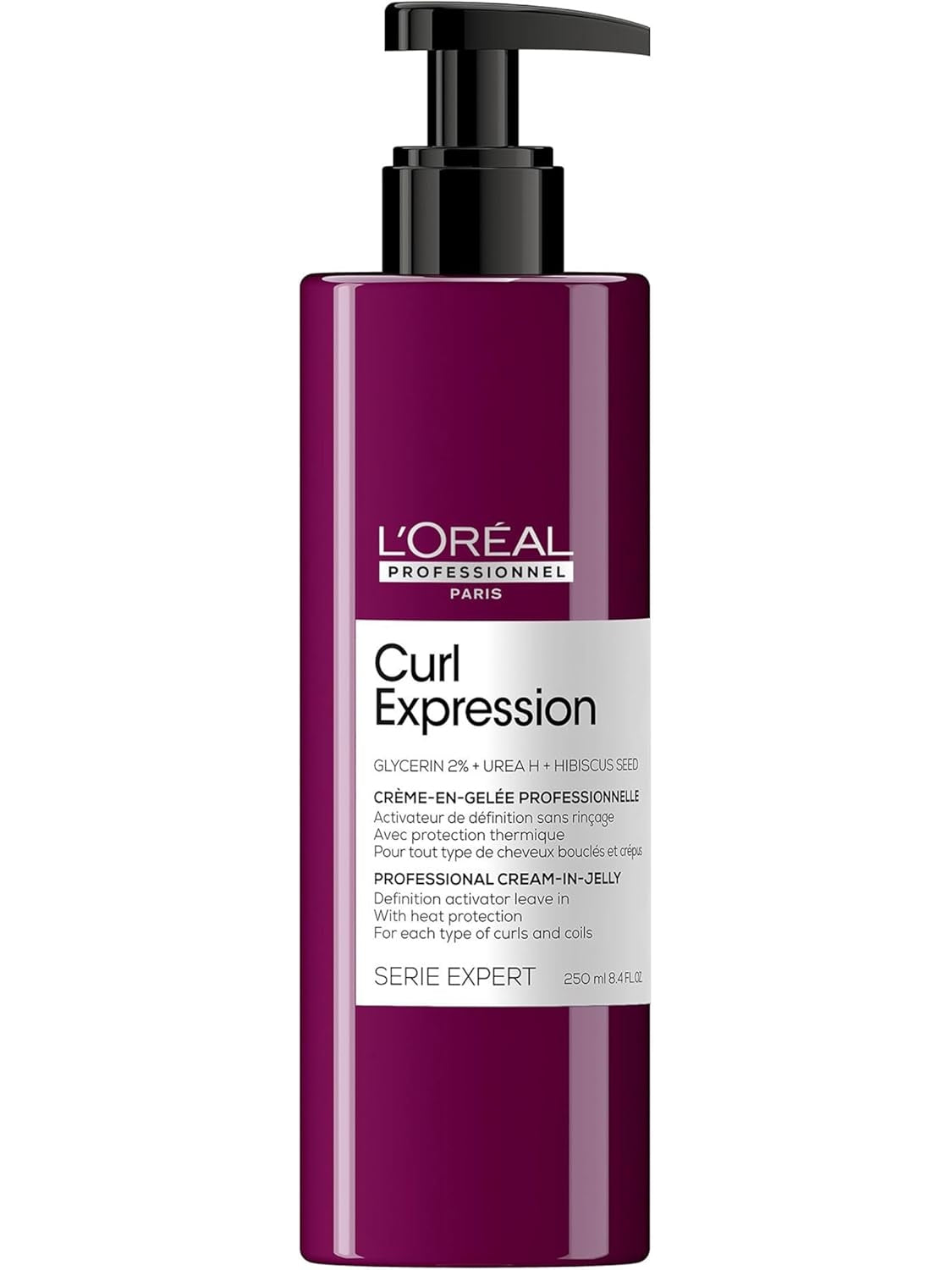 L'Oréal Professionnel Curl Activating Jelly, For Curly & Coily Hair, With Glycerin, Urea H and Hibiscus Seed Extract, Serie Expert Curl Expression, 250 ml