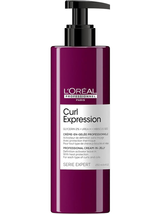 L'Oréal Professionnel Curl Activating Jelly, For Curly & Coily Hair, With Glycerin, Urea H and Hibiscus Seed Extract, Serie Expert Curl Expression, 250 ml