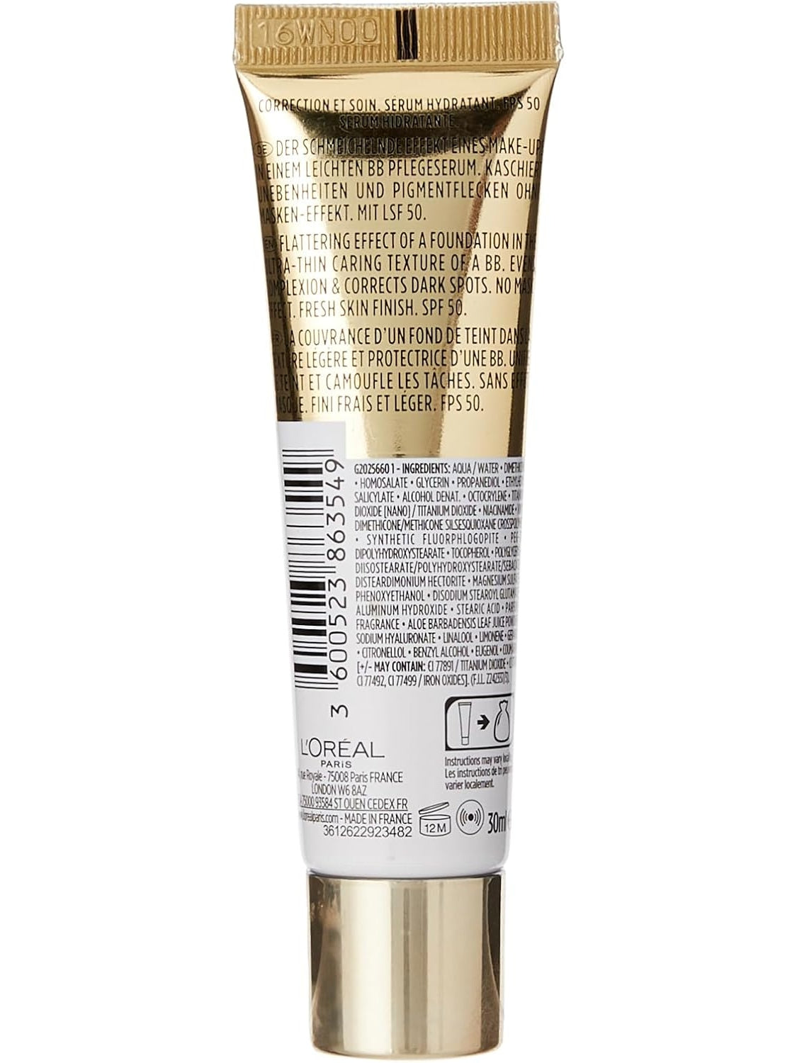 L'Oréal Paris Age Perfect BB Cream 02 Light Beige, light-weight, Infused with hydrating serum, Vitamin B3, SPF 50