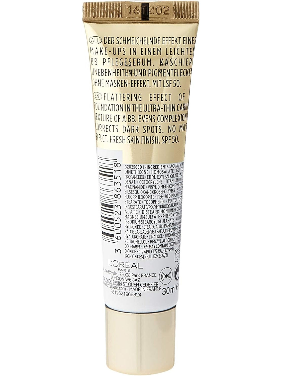 L'Oréal Paris Age Perfect BB Cream 01 Light Ivory, light-weight, Infused with hydrating serum, Vitamin B3, SPF 50