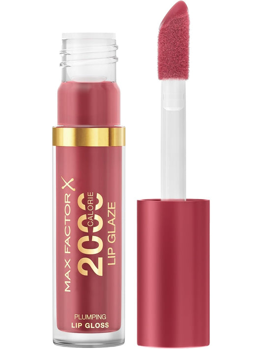 Max Factor 2000 Calorie Lip Glaze Berry Sorbet, Full Shine Lip Gloss, Nourishing with Hyaluronic Acid & Squalane, Instant Plump, Non-Sticky, Vanilla-Milk Scent, Fuller Looking Lips